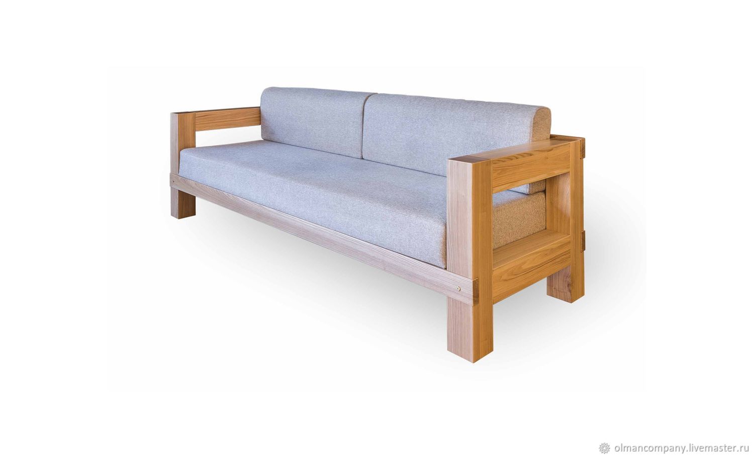 Диван мягкий из массива дерева