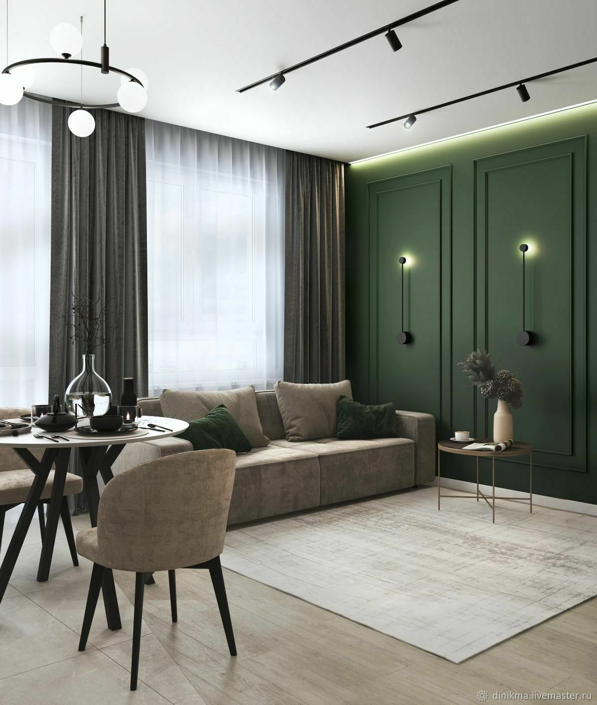 Дизайнерский диван Дакка прямой