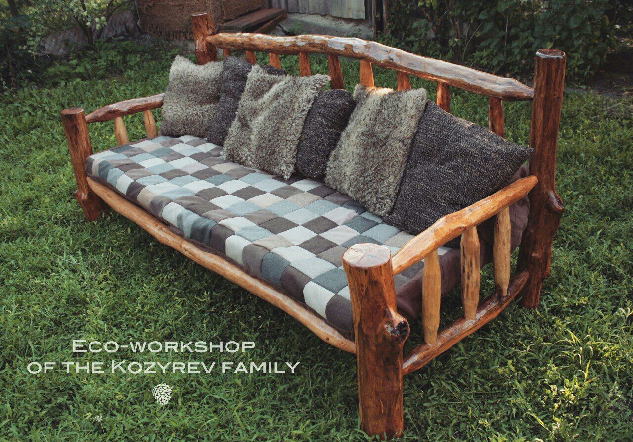 Диван из коряг в стиле рустик (экомебель)