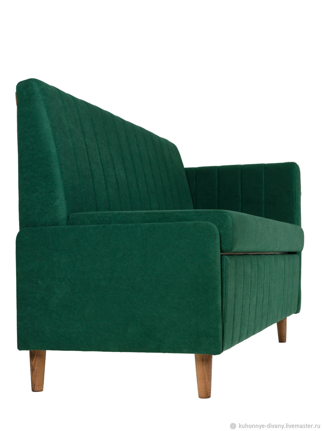 Диван на кухню с ящиком прямой, Ника , деревянные ножки