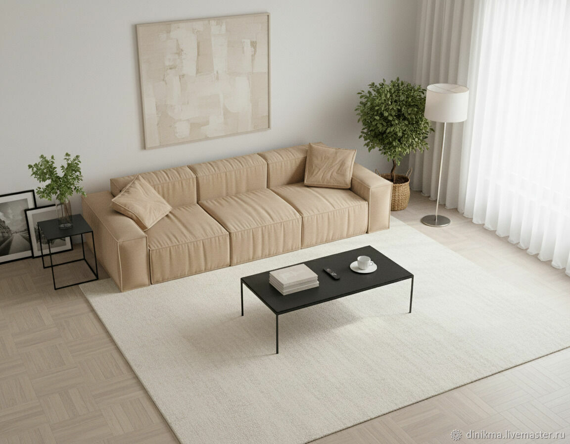 Дизайнерский диван Филлис трехместный