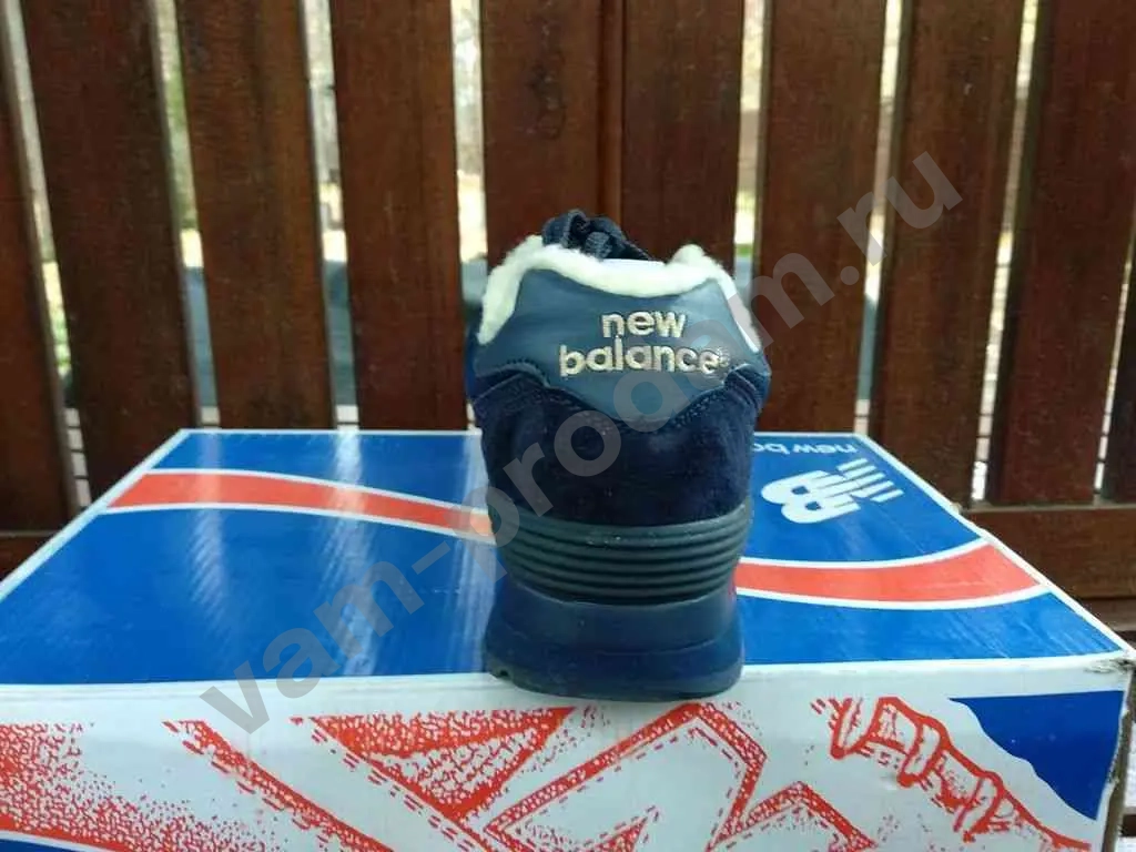 Кроссовки NB 574 (СИНИЕ, ЗАМША,ЗИМНИЕ) MRH574UKC