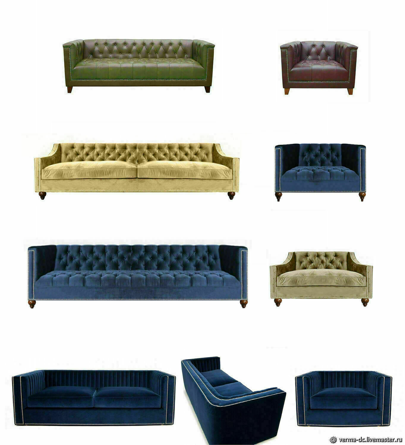 Диван в английском стиле chesterfield provance Cherry Ale