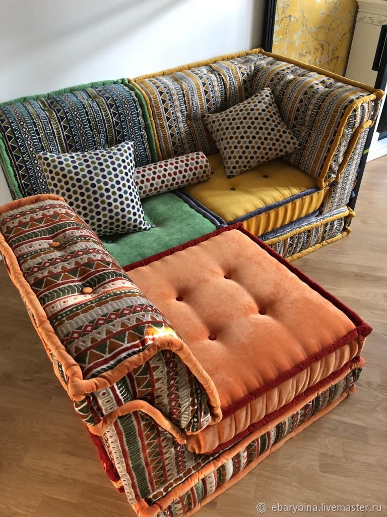 Диван Маджонг в ткани Онтарио