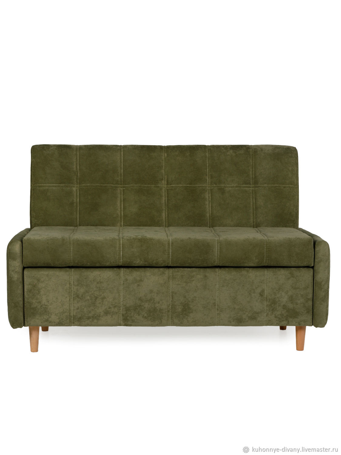 Диван на кухню с ящиком прямой, Елена , деревянные ножки