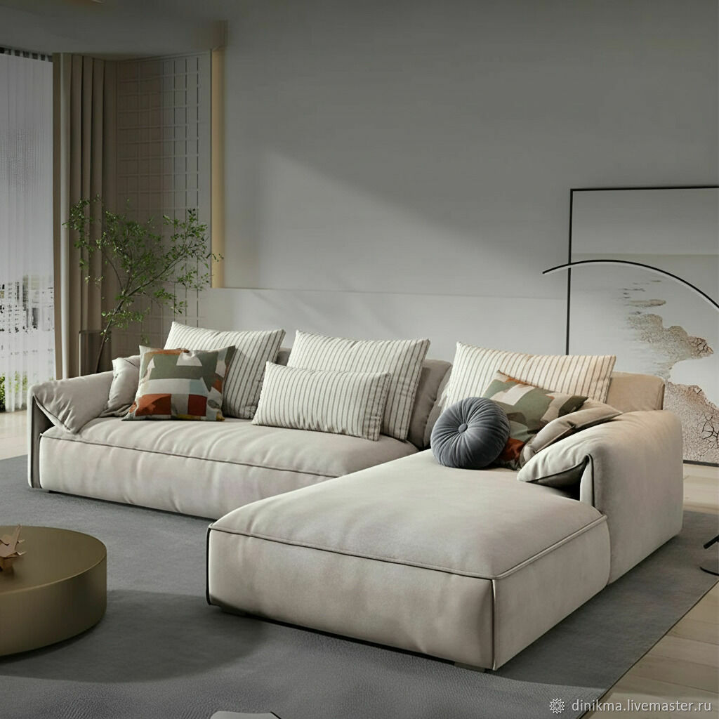 Дизайнерский диван Дак с оттоманкой