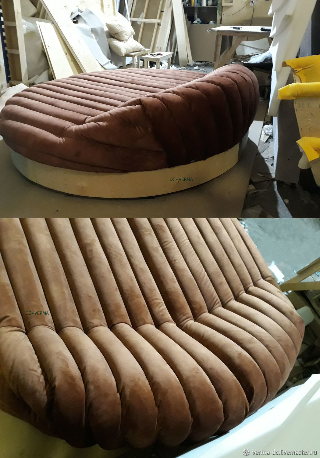 Диван для домашнего кинотеатра.Диван MIDCENTURY Coral Stripes