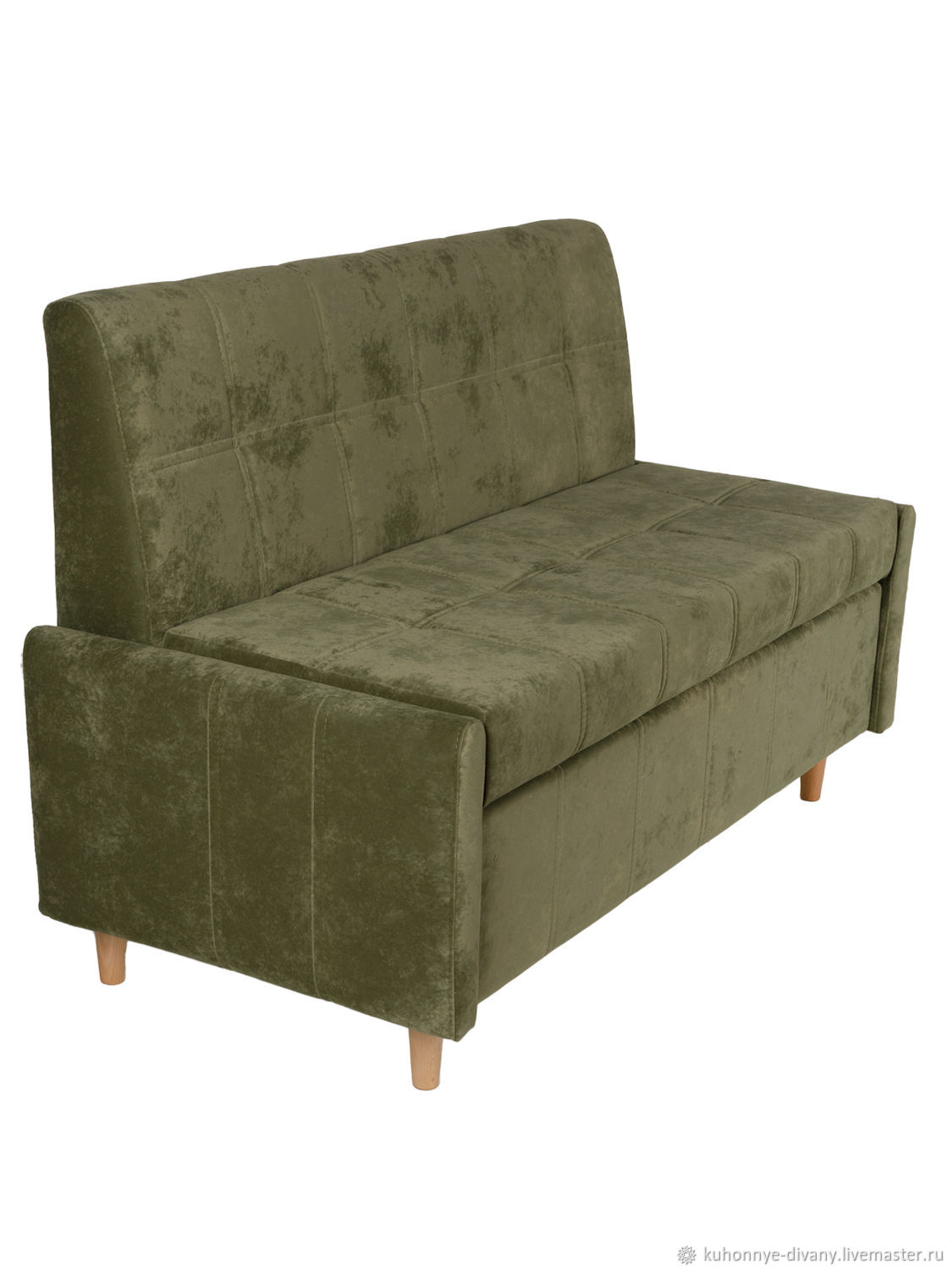 Диван на кухню с ящиком прямой, Елена , деревянные ножки