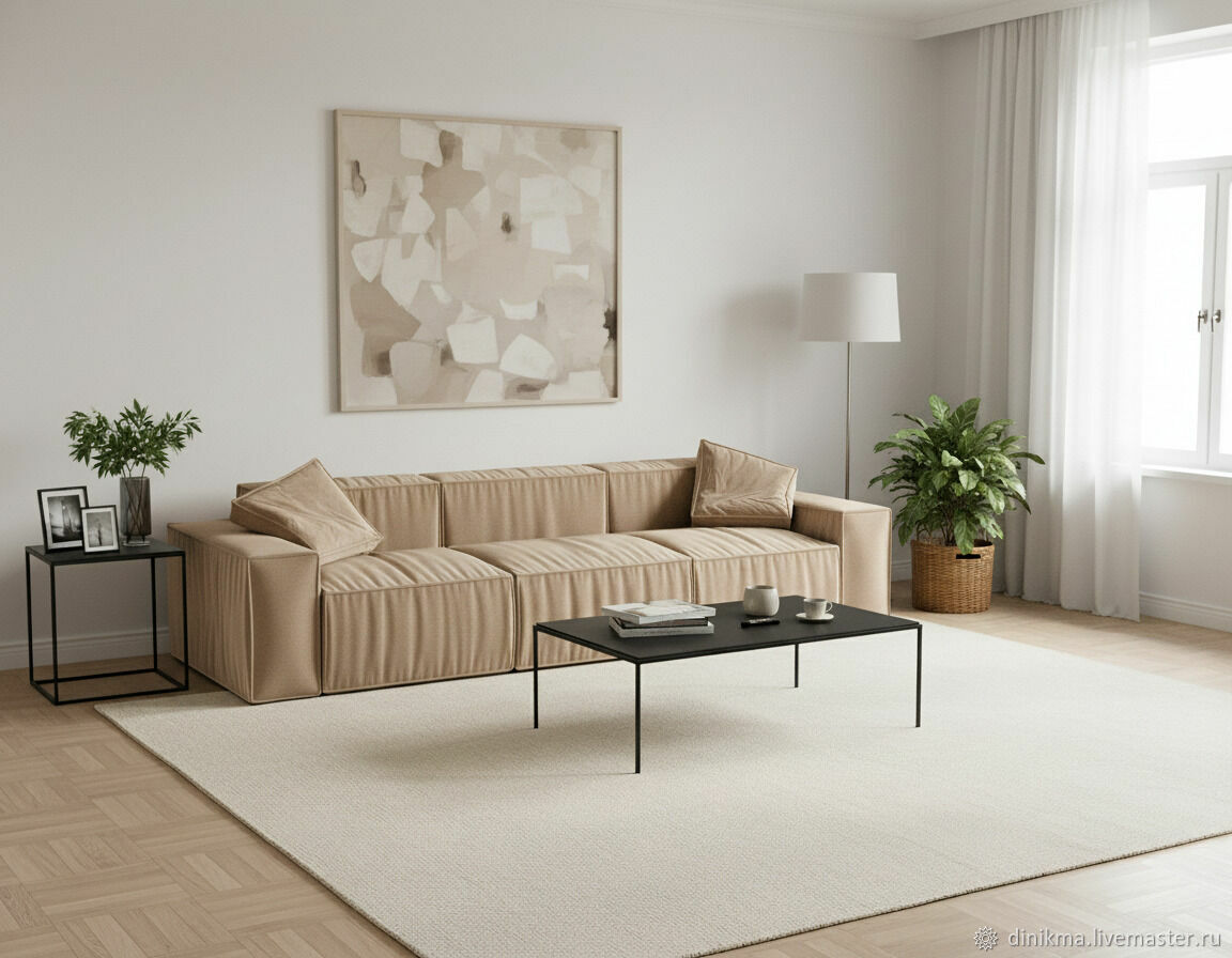 Дизайнерский диван Филлис трехместный