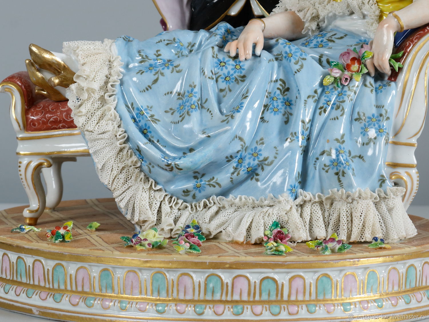Винтаж: Старинная фарфоровая статуэтка. Германия