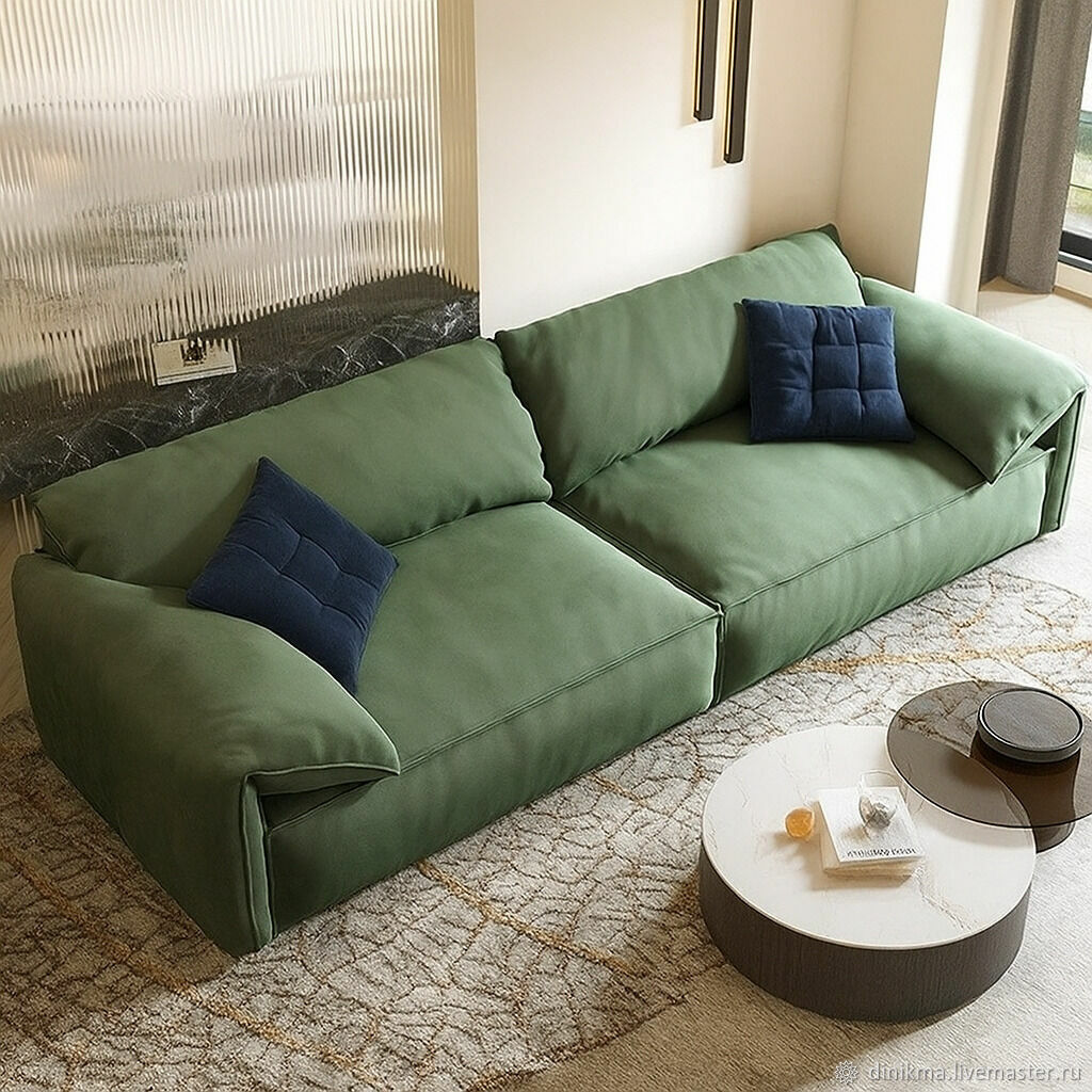 Дизайнерский диван Дак с оттоманкой