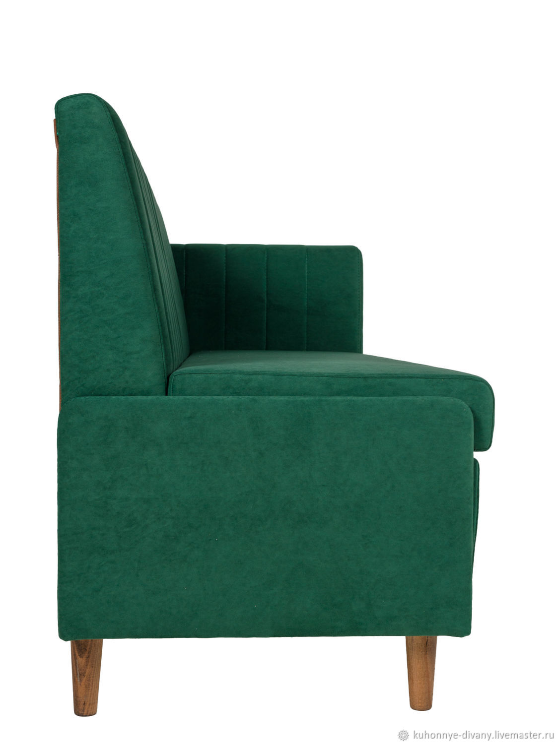 Диван на кухню с ящиком прямой, Ника , деревянные ножки