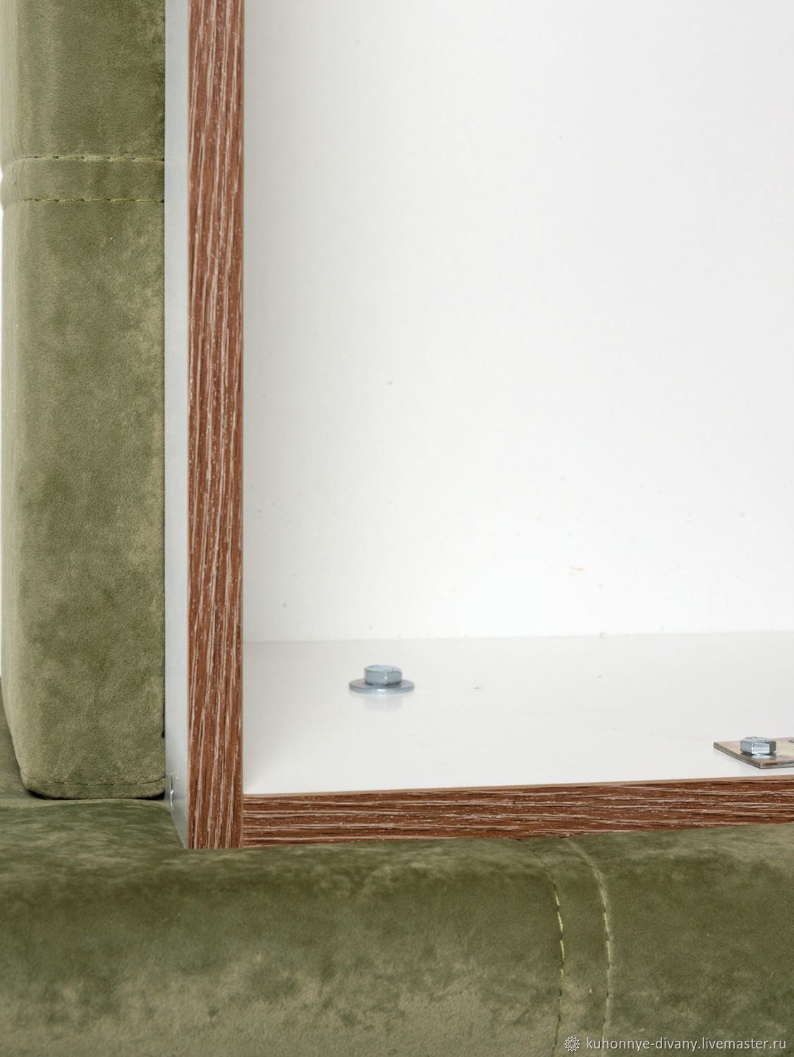 Диван на кухню с ящиком прямой, Елена , деревянные ножки