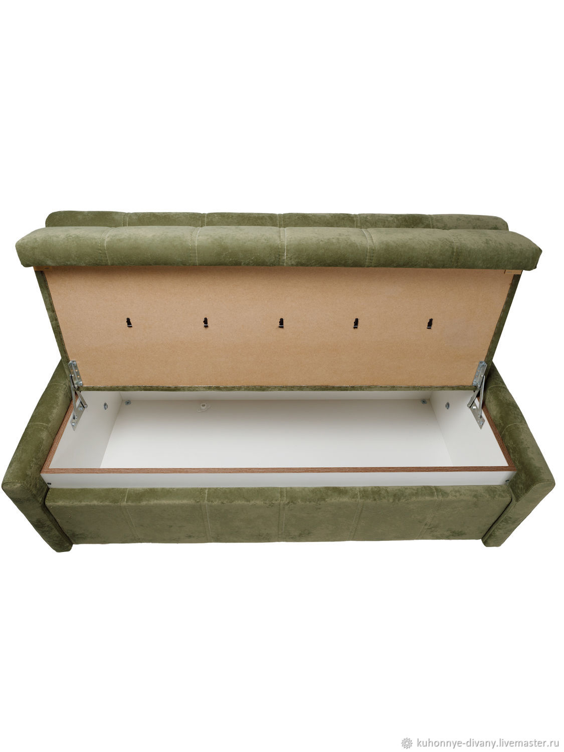Диван на кухню с ящиком прямой, Елена , деревянные ножки
