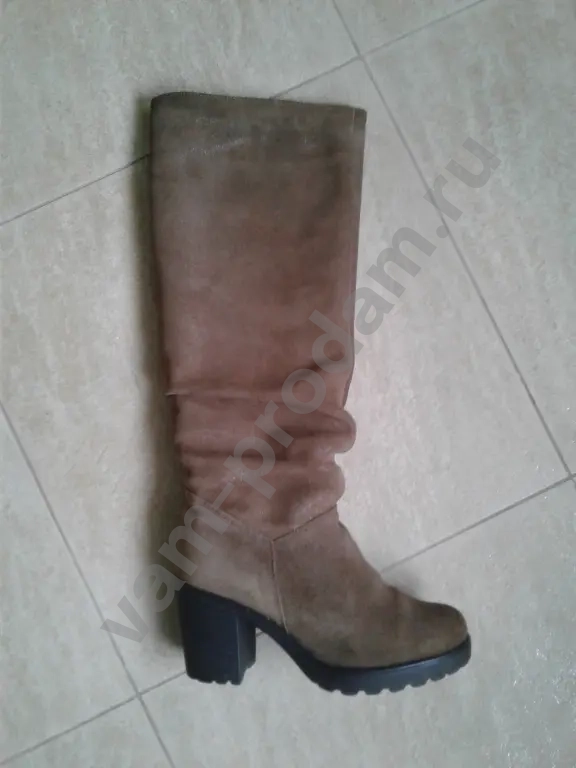 Сапоги замша евромех р.37