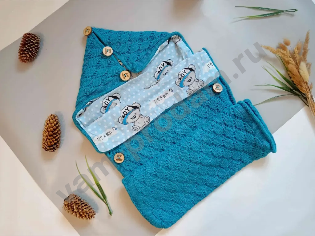 Конверт для новорожденных ручная работа