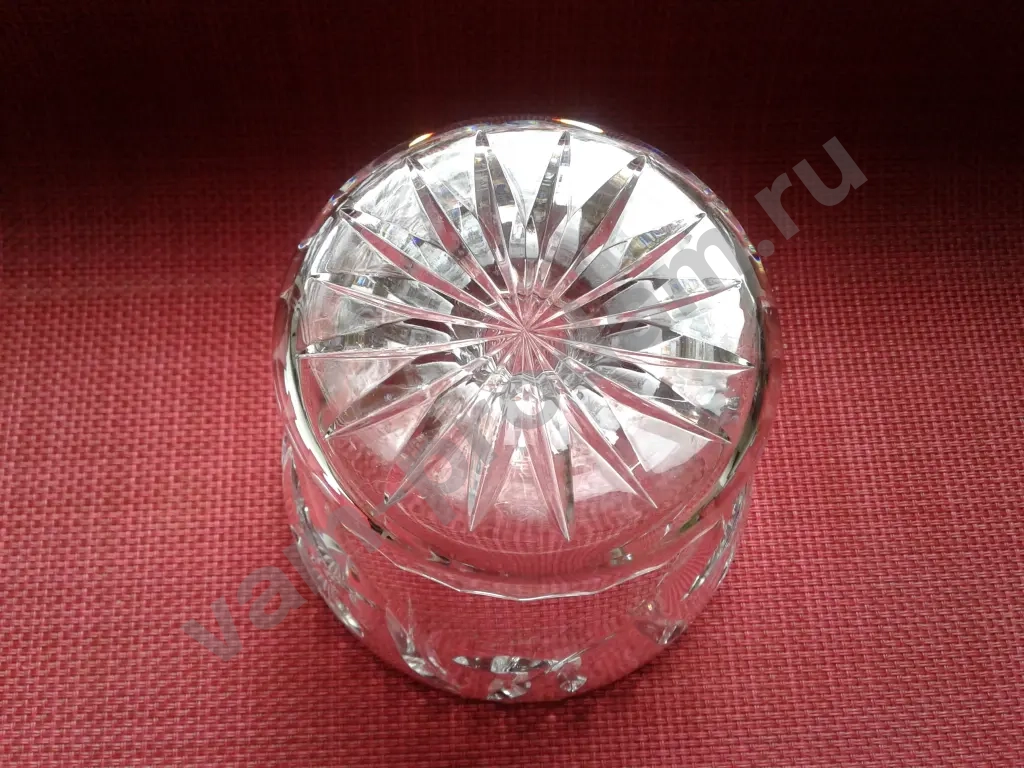 Ваза хрусталь на ножке Чехословакия времен СССР
