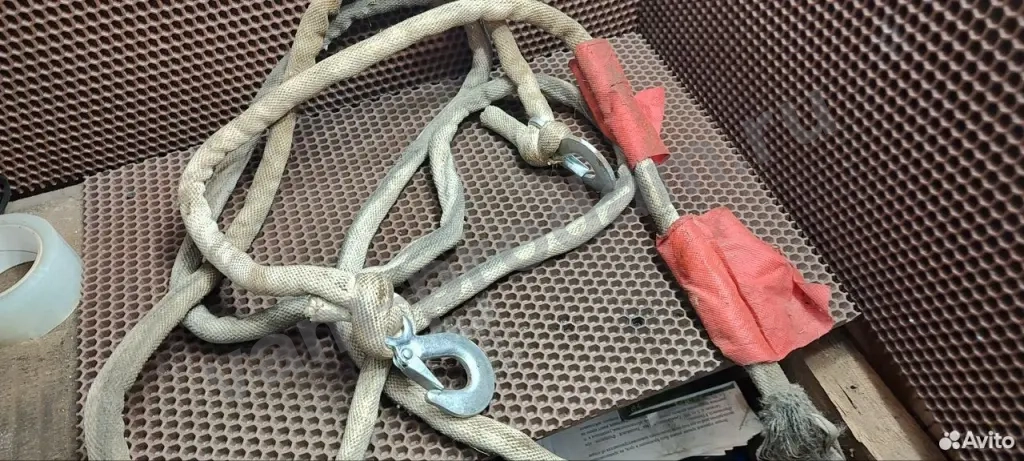 Трос буксировочный канат, эластичный, 1,2т., 1,5-4