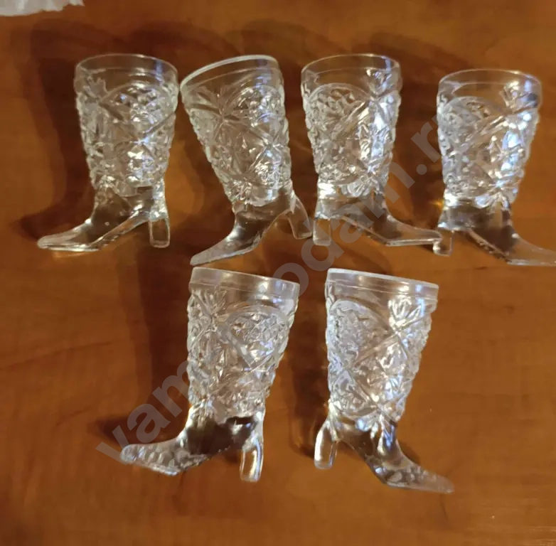 рюмки- сапожки хрустальные