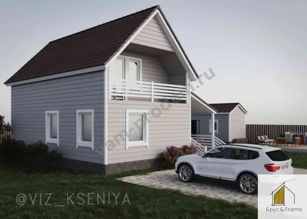 Каркасный дом 130м³