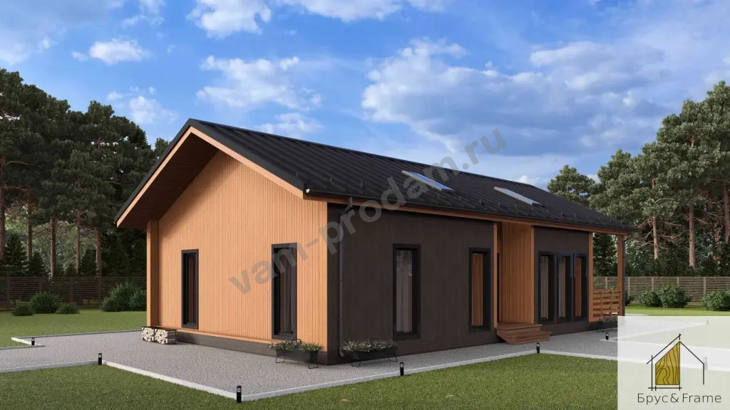 Каркасный дом 123м³