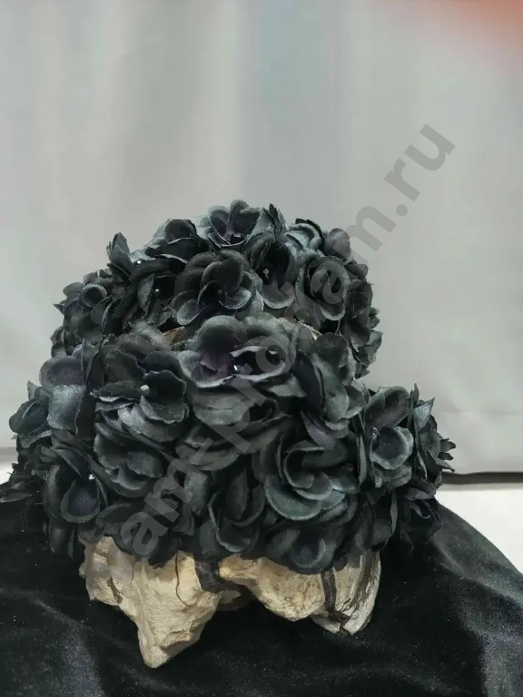 Кокошники "Черные цветы"