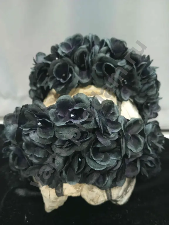 Кокошники "Черные цветы"