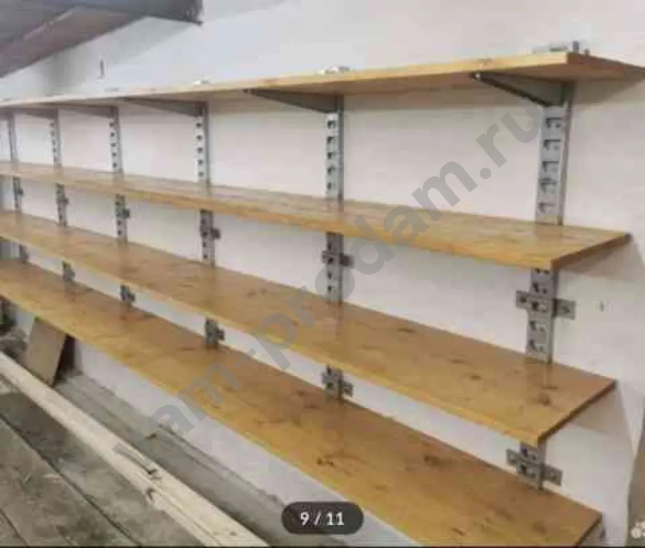 Настенный металлический стеллаж для гаража кладовки или пвз