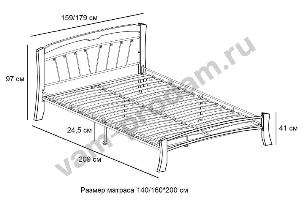 Кровать в Кованом стиле