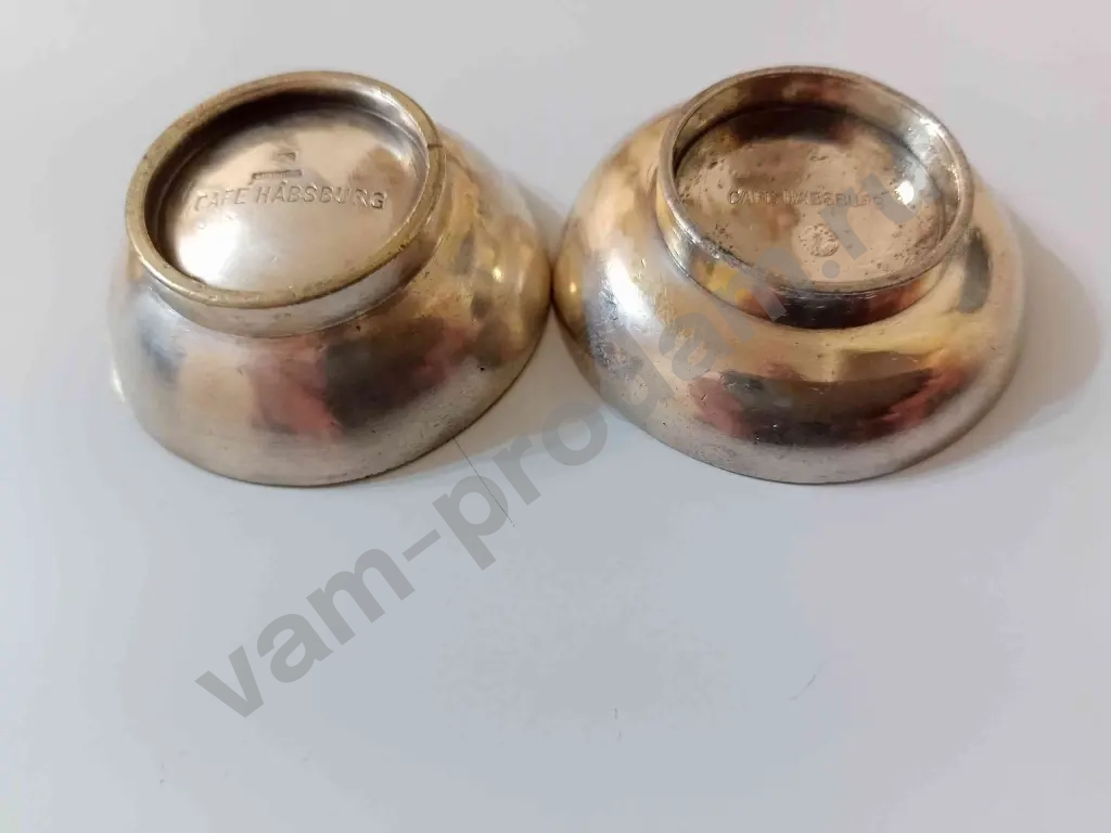 Винтажный соусник, розетка Christofle, Германия CAFE HABSBURG диаметр 5см.Alpacca Krupp Berndorf BMF, Германия CAFE