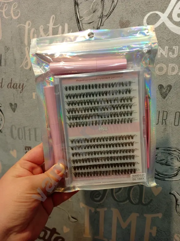 Накладные ресницы 6в1 Изгиб D 240 пучков