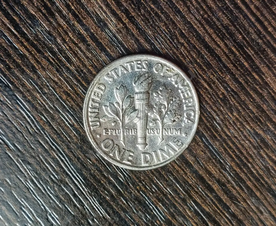 Монета 1 дайм (10 центов)сша- 1996г. перевёрнутая
