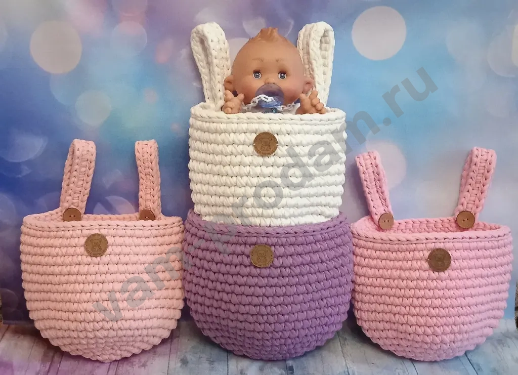 Корзина-органайзер на кроватку