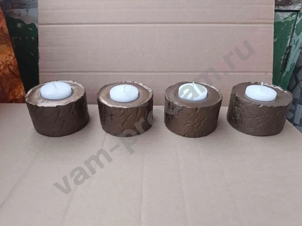 Подсвечники из бетона