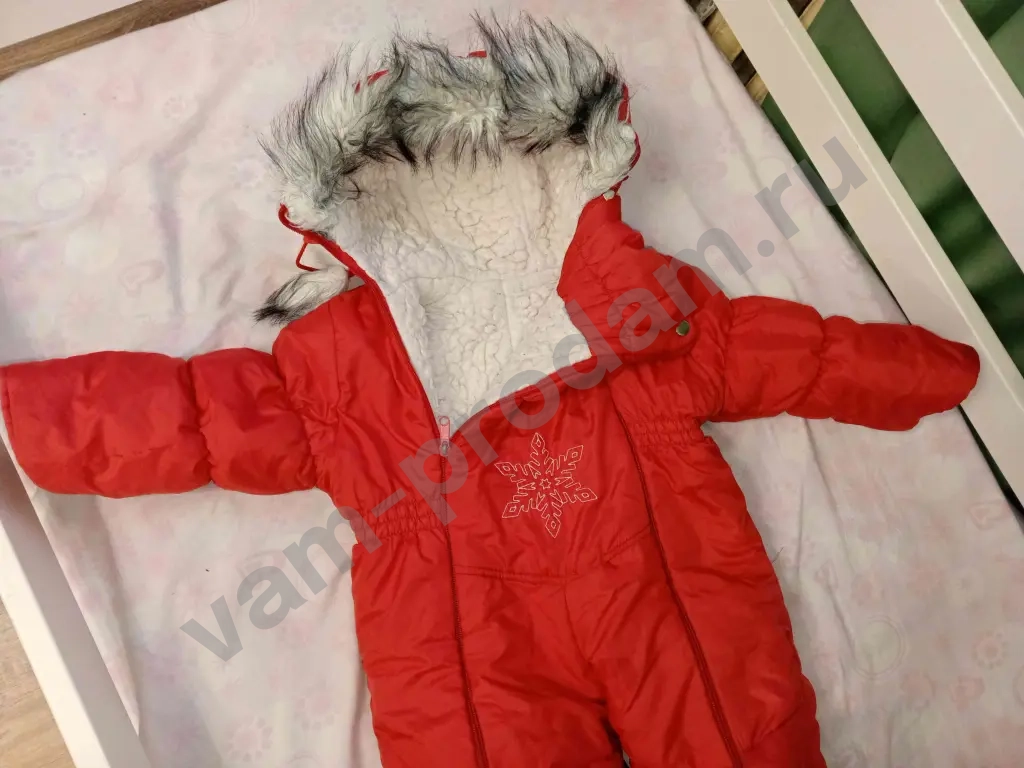 Зимний комбинезон на овчине 80-86