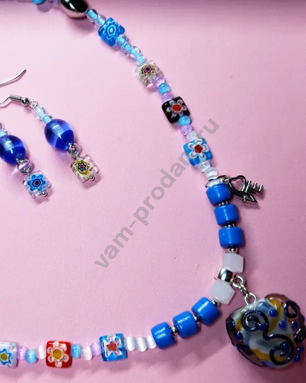 Небесная симфония: набор украшений с сердцем, ручная работа, новый