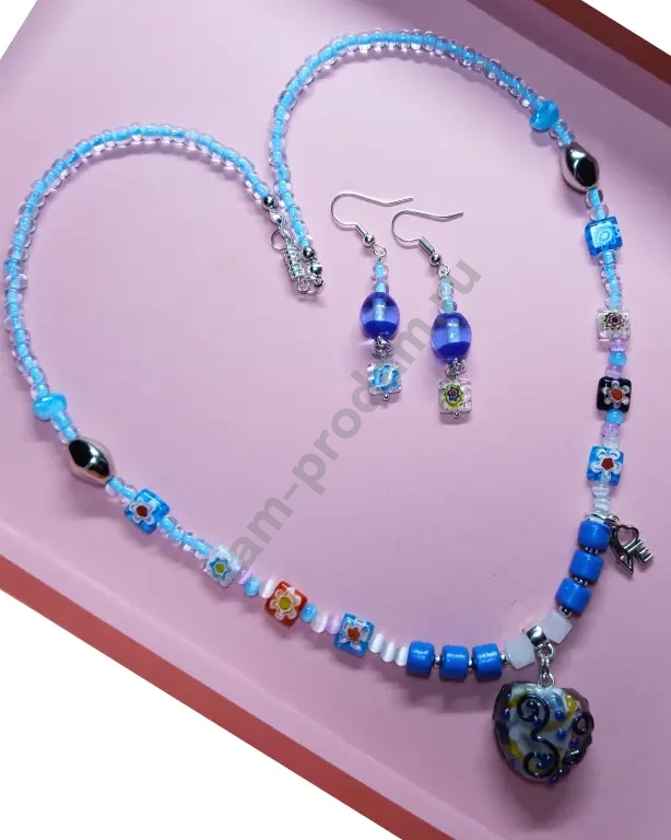 Небесная симфония: набор украшений с сердцем, ручная работа, новый