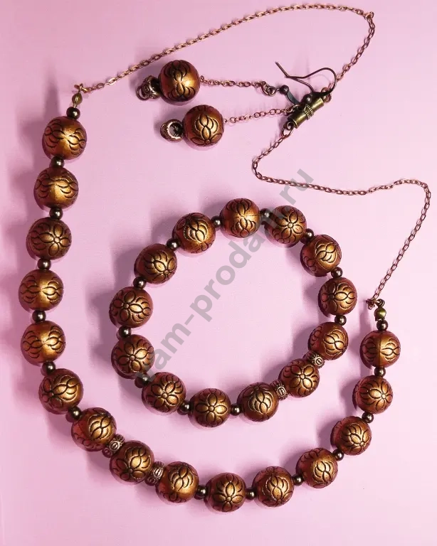 комплект бижутерии =Античная симфония = ручная работа, новый