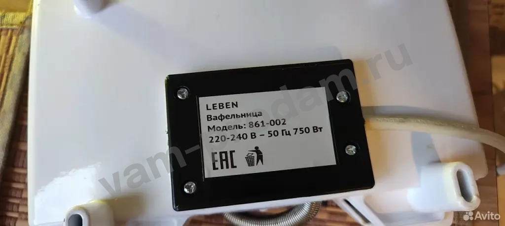 Вафельница leben 861-002