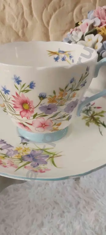 Винтаж Shelley чайная пара