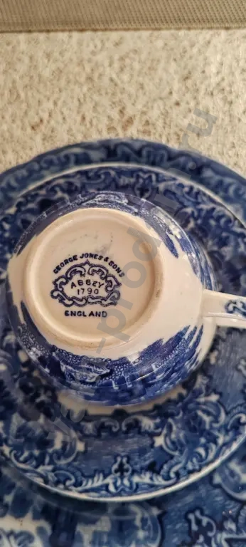 Винтажное чайное трио Англия George Jones and Sons