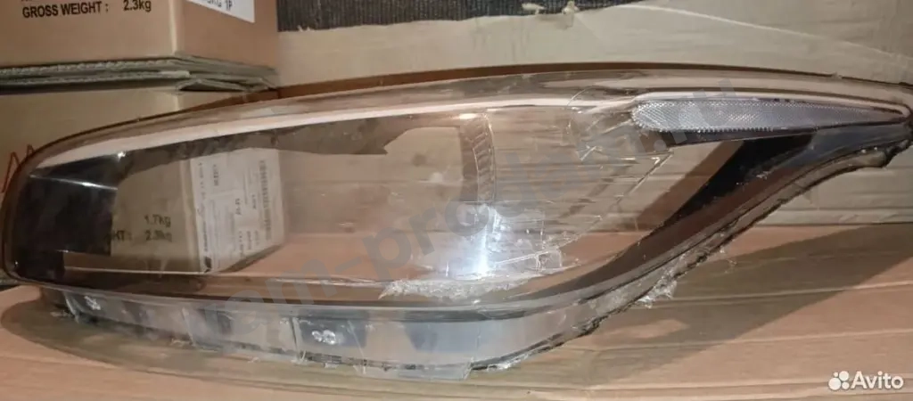 Киа Сид Стекло фары Левой Ceed 2012-18 JD, G4FD