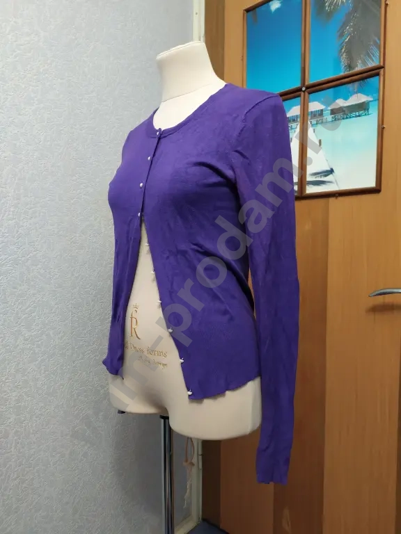 Кардиган фиолетовый вискоза