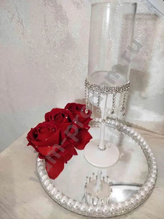 Свадебные бокалы,свадебный поднос для колец