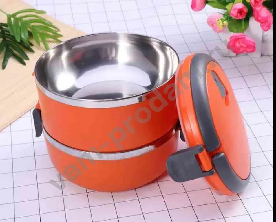 Ланч-бокс 1,4 л. Двойной, новый.