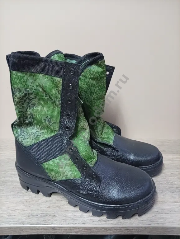 Ботинки с высоким берцем "Тропик" камуфлированные