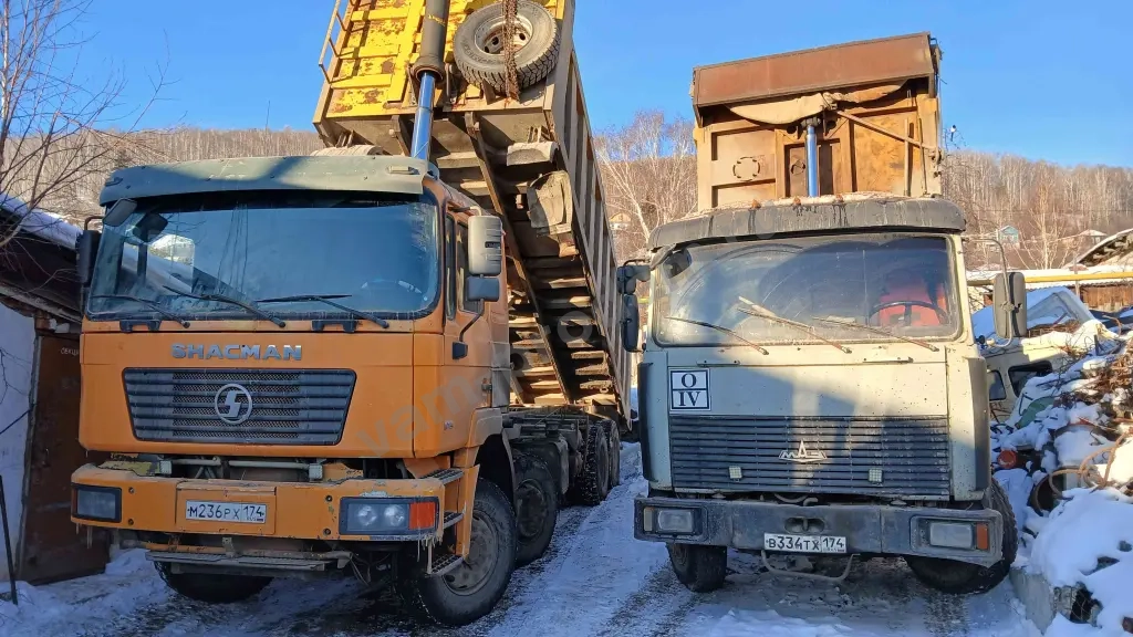 самосвалы и экскаваторы