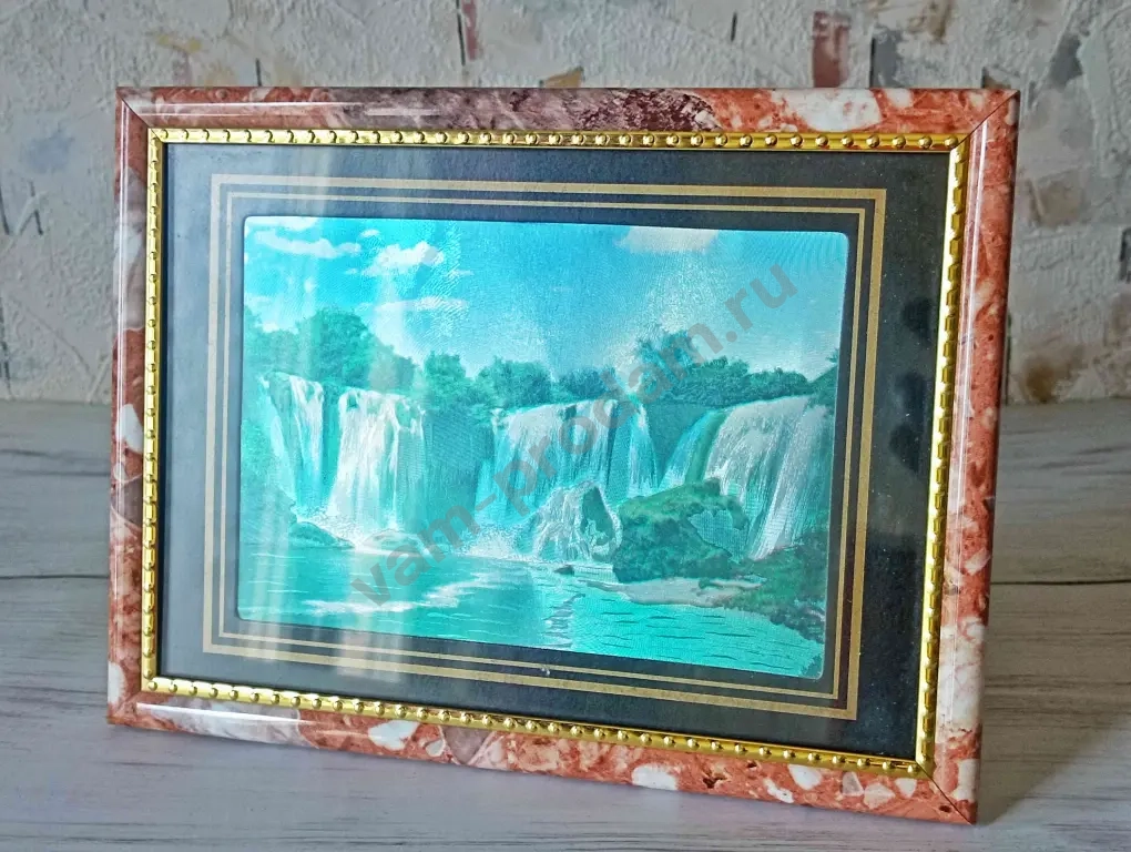 картинка в рамочке водопад