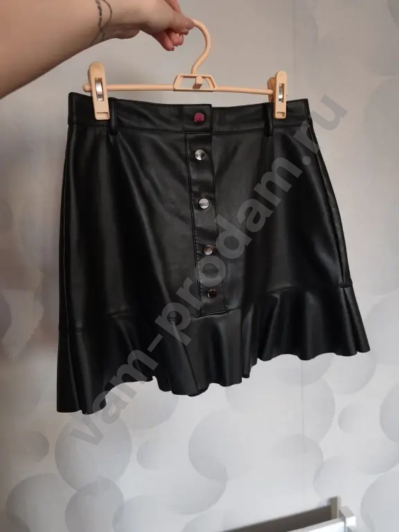 Юбка кожаная