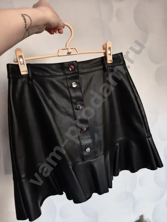 Юбка кожаная